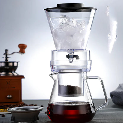 Traditional Chinese glass ice drip coffee pot with 750ml cold brew capacity
