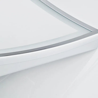 Stainless steel folding bathroom makeup mirror with 8.5 inch silver glass lens and hidden switch