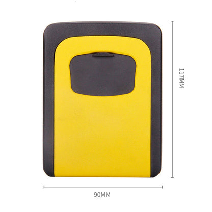 Wall-mounted 4-digit combination lock box for secure key storage on construction sites, in dorms, and more