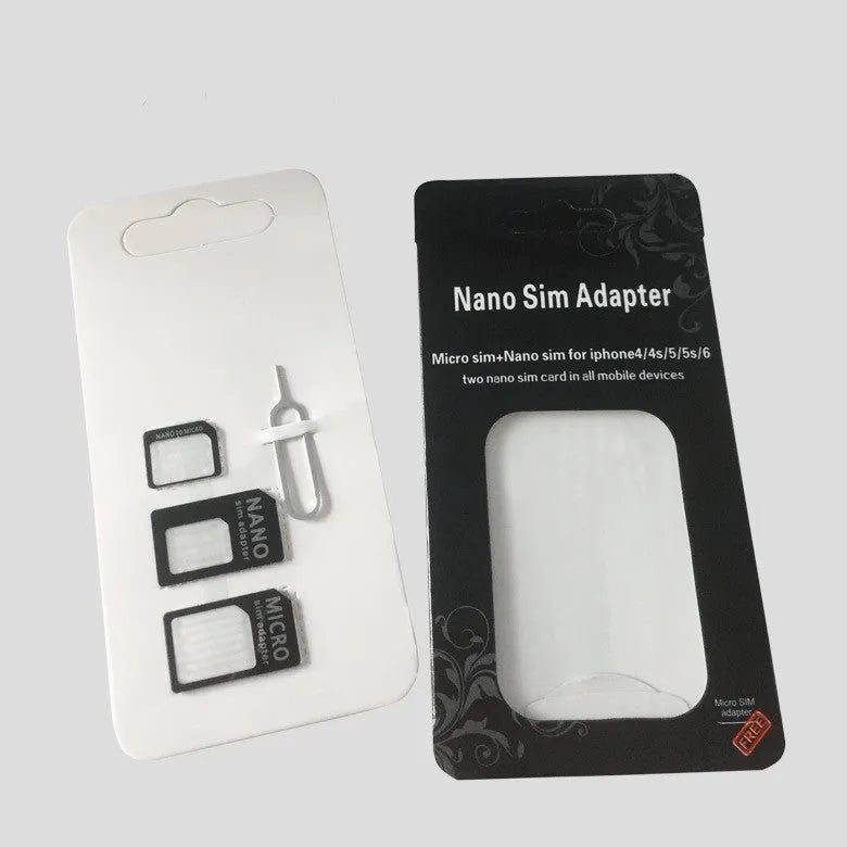 Black and white PVC SIM card holder for mobile phone card restoration and organisation.
