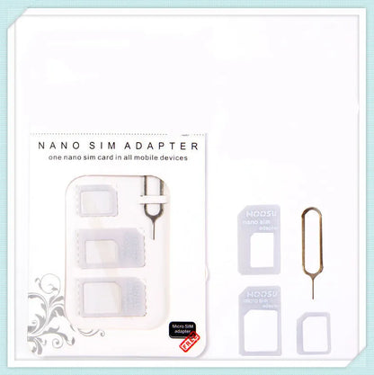 Black and white PVC SIM card holder for mobile phone card restoration and organisation.
