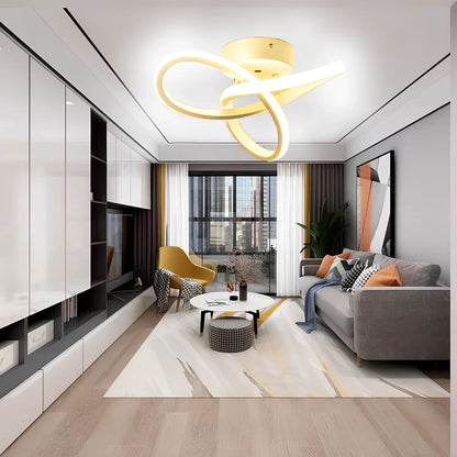 Aluminium LED ceiling light in black, 280mm long for corridor use, special shade design