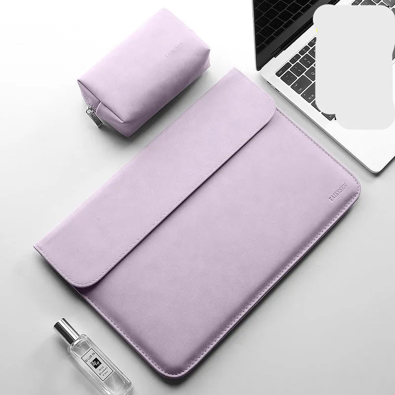 Notebook liner bag for Xiaomi Redmi, imitation leather sleeve, 11 to 15.6 inch, with power pack