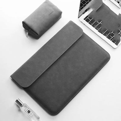 Notebook liner bag for Xiaomi Redmi, imitation leather sleeve, 11 to 15.6 inch, with power pack