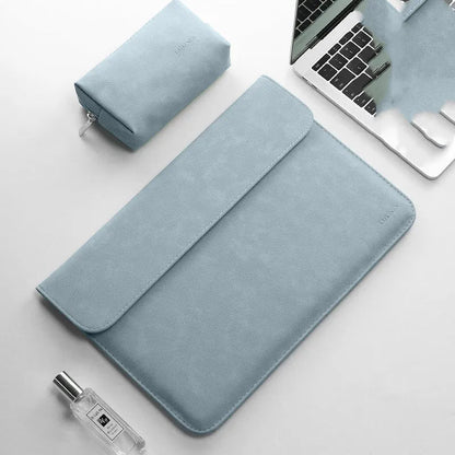 Notebook liner bag for Xiaomi Redmi, imitation leather sleeve, 11 to 15.6 inch, with power pack