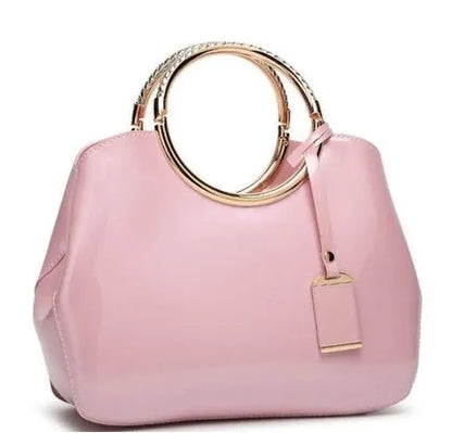 Women's polyester party handbag showing card slots and zipper pocket in one of seven colour options