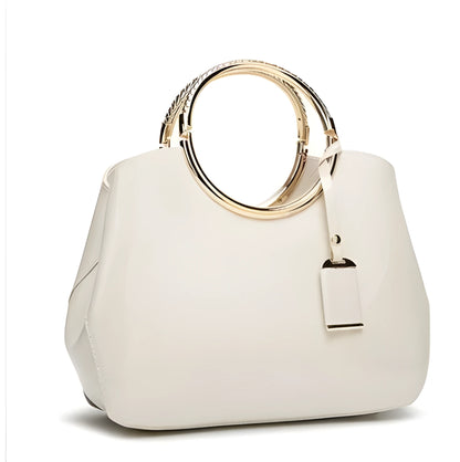 Women's polyester party handbag showing card slots and zipper pocket in one of seven colour options