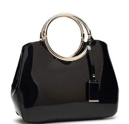 Women's polyester party handbag showing card slots and zipper pocket in one of seven colour options