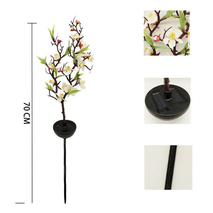 Solar powered cherry blossom firework string light with ground stake for garden decoration