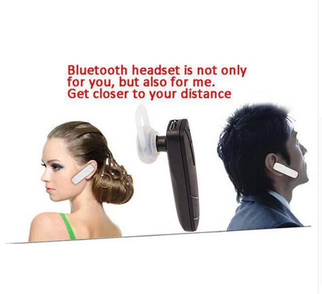 Black Bluetooth wireless stereo headset with earplug design showing compact form factor