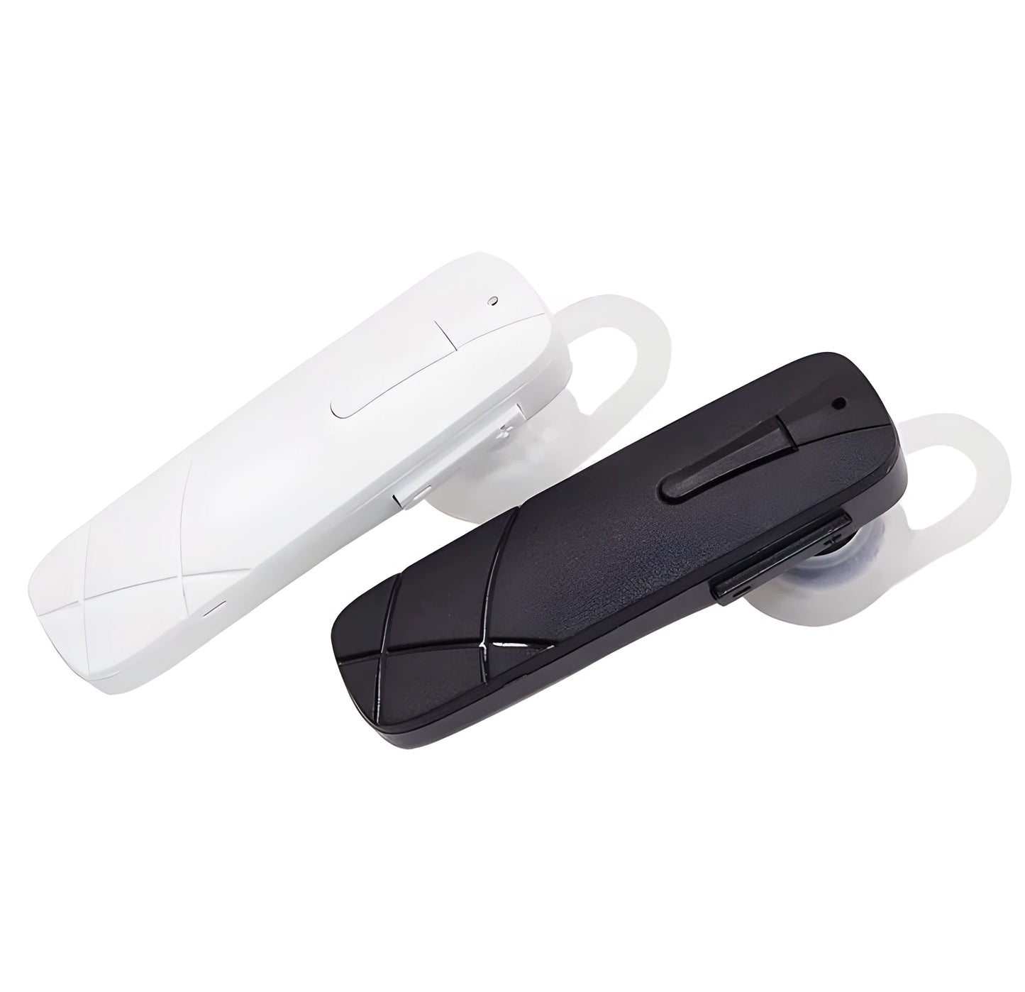 Black Bluetooth wireless stereo headset with earplug design showing compact form factor