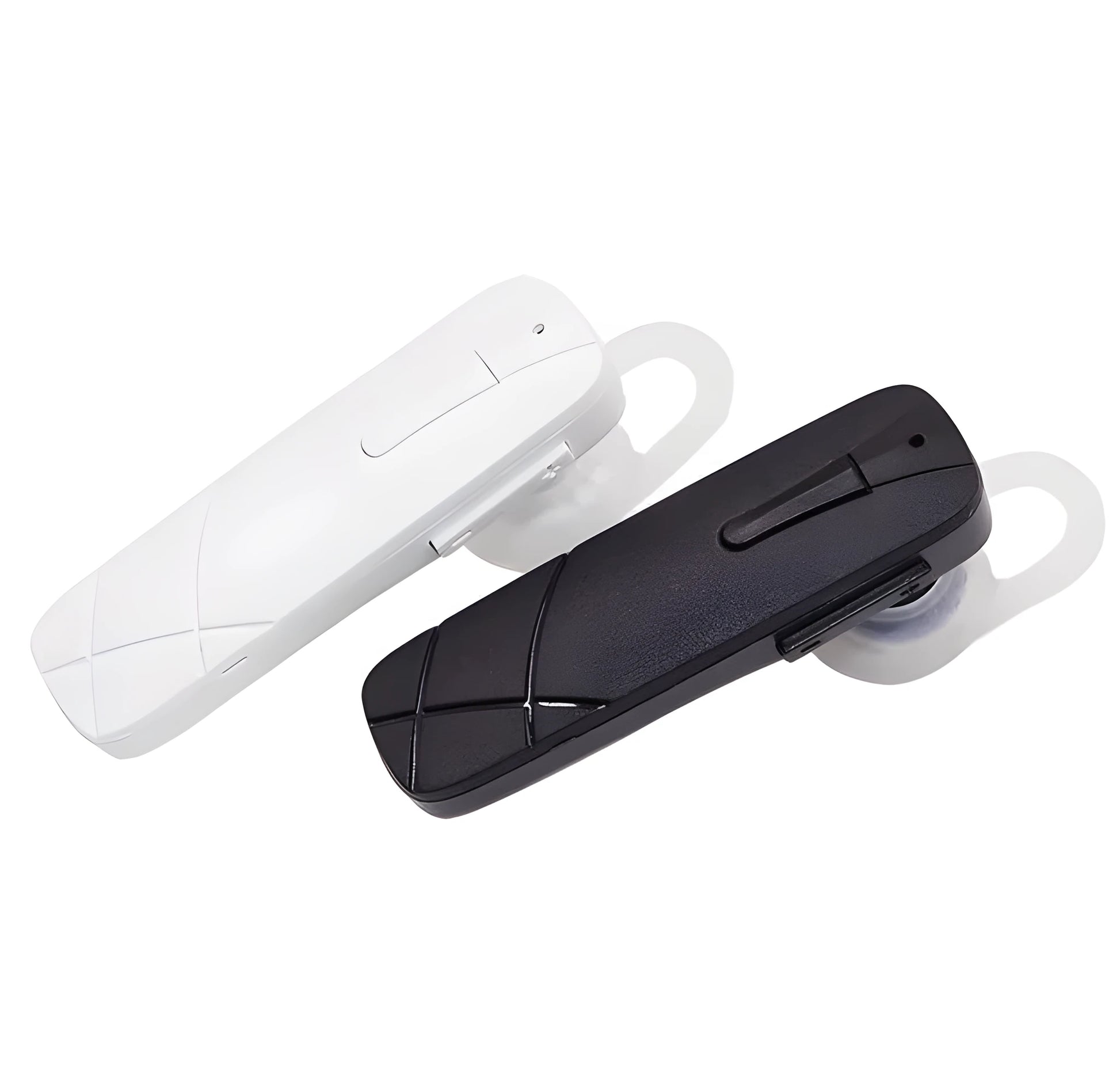 Black Bluetooth wireless stereo headset with earplug design showing compact form factor