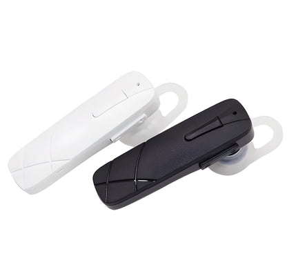 Black Bluetooth wireless stereo headset with earplug design showing compact form factor
