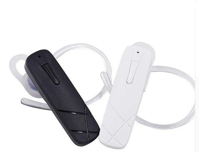 Black Bluetooth wireless stereo headset with earplug design showing compact form factor