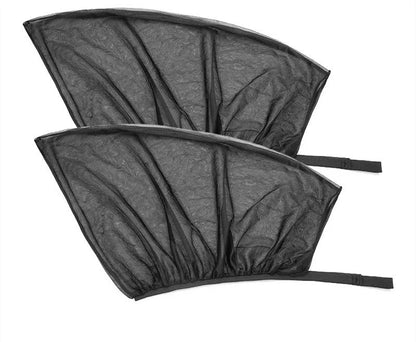 Car window cover net providing sun shade and anti-mosquito protection