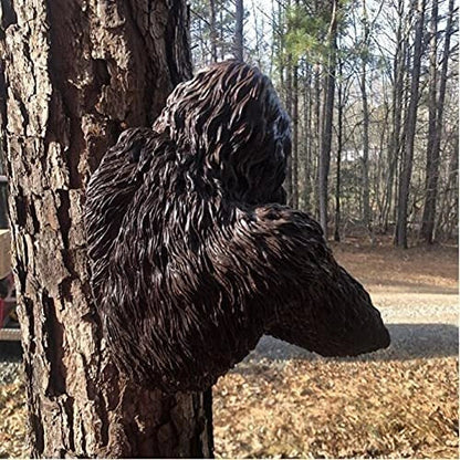 Creative Bigfoot 3D Resin Tree Decoration in brown, perfect for gardens and shelves