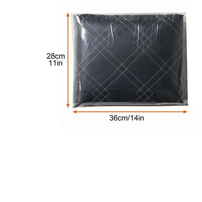 Black Oxford cloth dog car boot mat, 187.5 x 102.5 cm, with precision stitching and buckle
