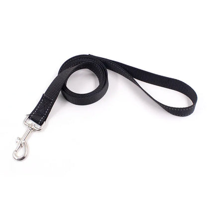 Nylon adjustable dog chest harness with sponge cushion, one-key lock and reflective design in blue, black, red and other colours
