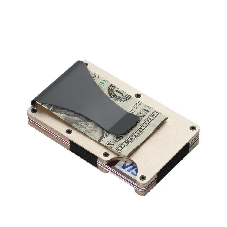 Sleek carbon fibre wallet with aluminium alloy card holder in various colours