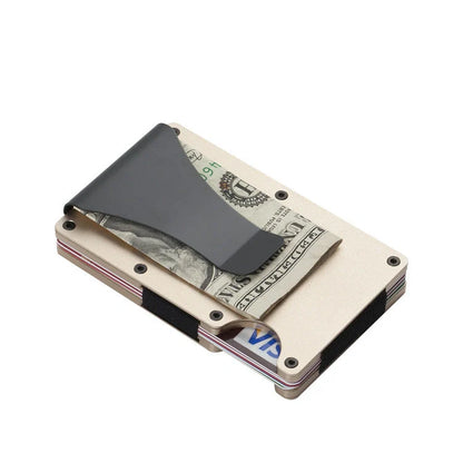 Sleek carbon fibre wallet with aluminium alloy card holder in various colours
