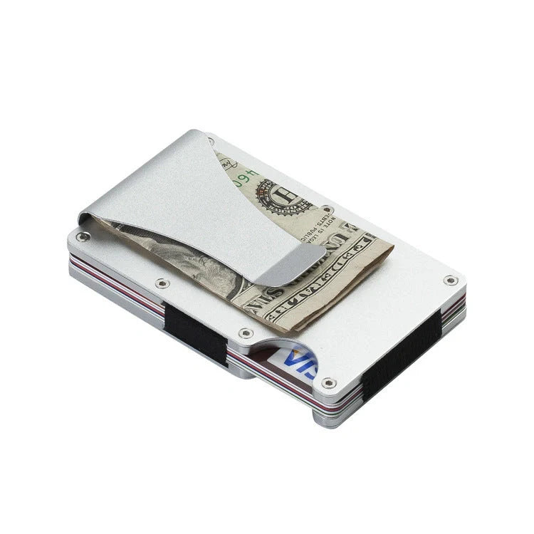 Sleek carbon fibre wallet with aluminium alloy card holder in various colours