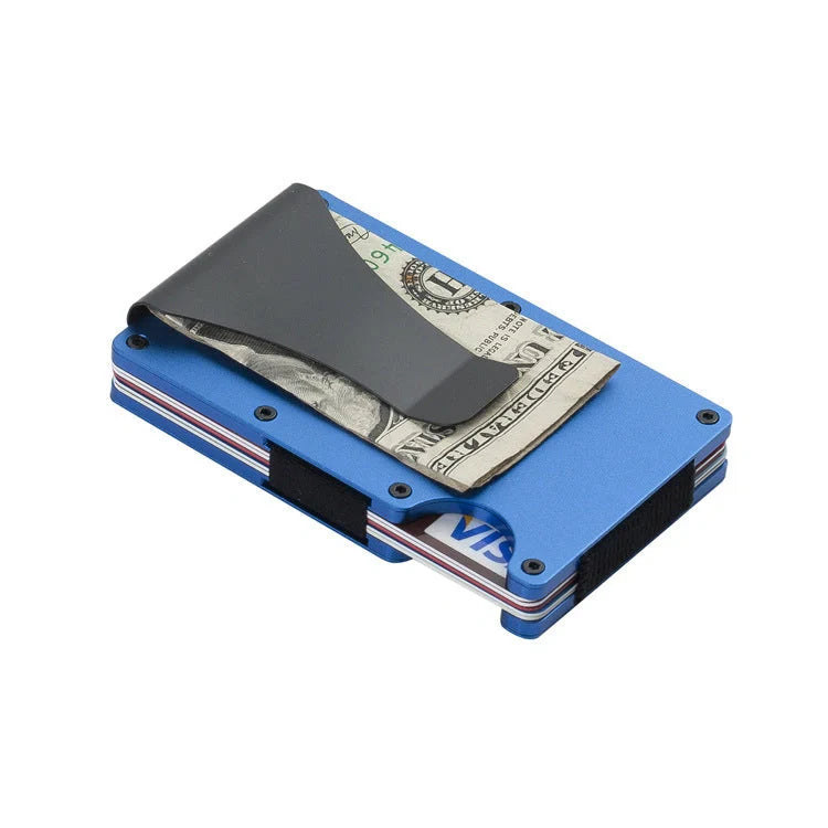 Sleek carbon fibre wallet with aluminium alloy card holder in various colours