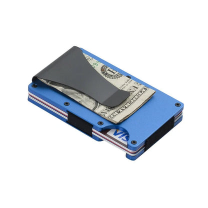 Sleek carbon fibre wallet with aluminium alloy card holder in various colours