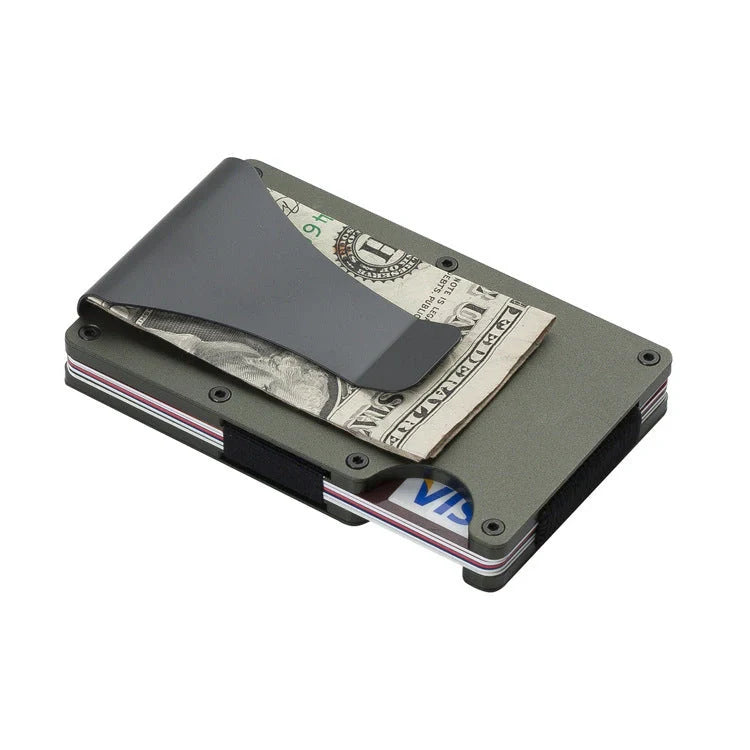 Sleek carbon fibre wallet with aluminium alloy card holder in various colours