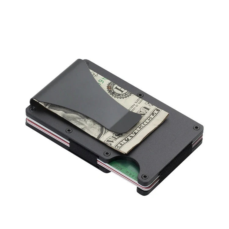 Sleek carbon fibre wallet with aluminium alloy card holder in various colours