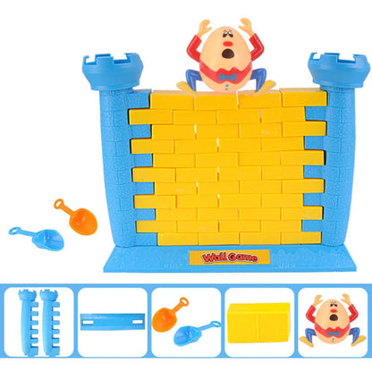 Vibrant Humpty Dumpty wall demolishing game with colourful bricks, perfect for family entertainment and skill development