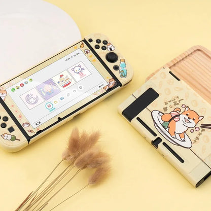 Sea Otter silicone protective case on a Nintendo Switch Joy-Con controller, showing textured grips and button guards.
