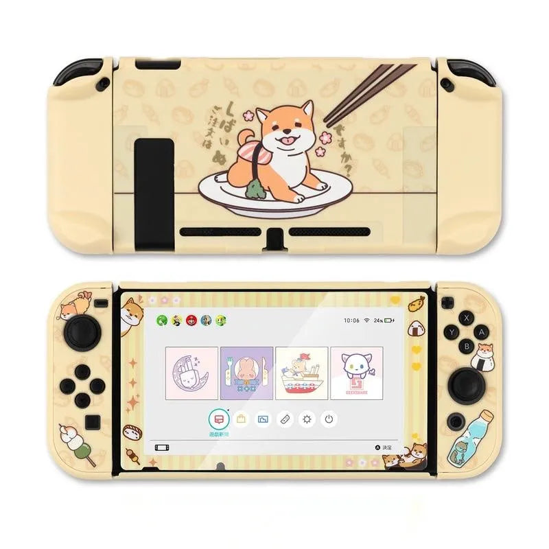 Sea Otter silicone protective case on a Nintendo Switch Joy-Con controller, showing textured grips and button guards.