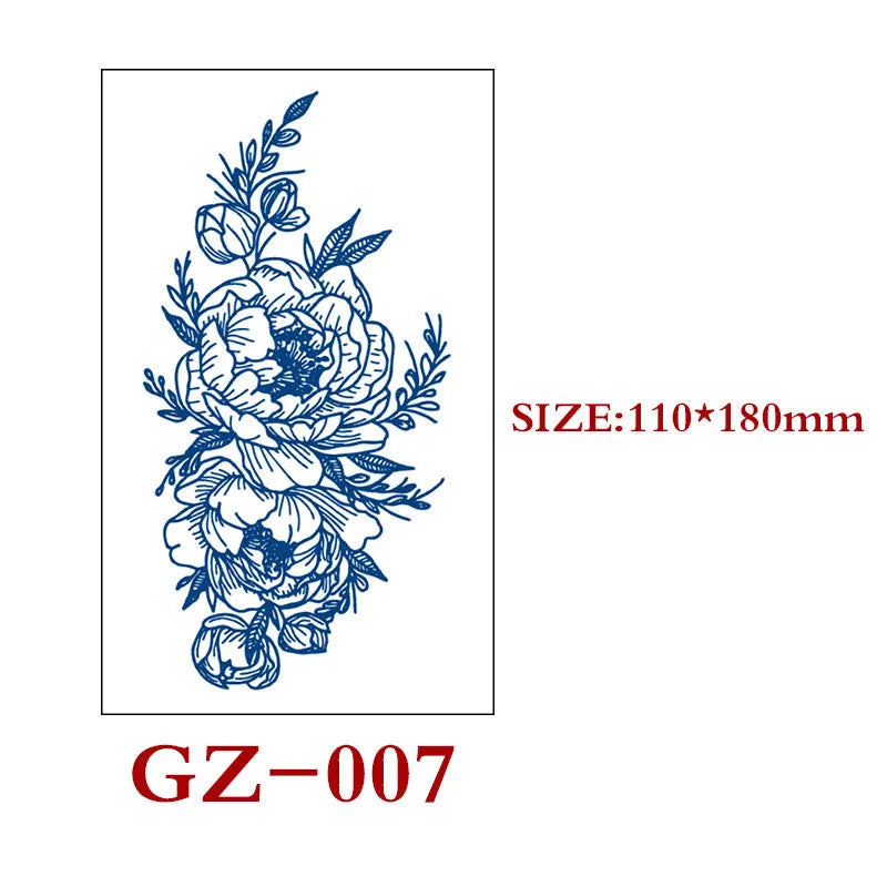 Single sheet of Juice geometric temporary tattoo stickers measuring 110mm by 180mm.