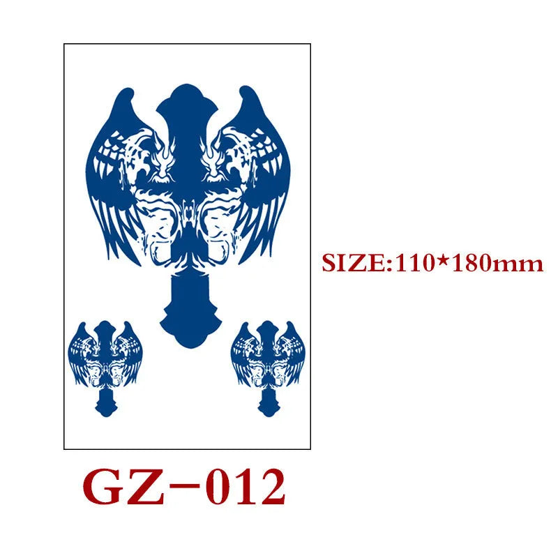 Single sheet of Juice geometric temporary tattoo stickers measuring 110mm by 180mm.