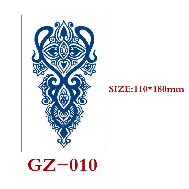 Single sheet of Juice geometric temporary tattoo stickers measuring 110mm by 180mm.