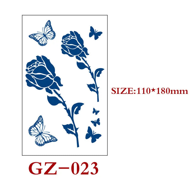 Single sheet of Juice geometric temporary tattoo stickers measuring 110mm by 180mm.