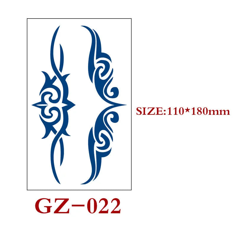Single sheet of Juice geometric temporary tattoo stickers measuring 110mm by 180mm.