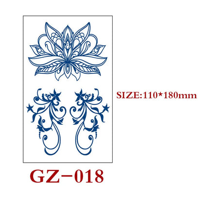 Single sheet of Juice geometric temporary tattoo stickers measuring 110mm by 180mm.