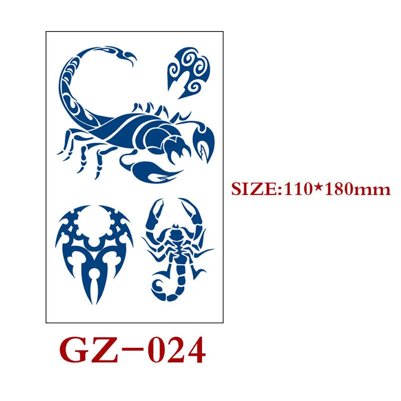 Single sheet of Juice geometric temporary tattoo stickers measuring 110mm by 180mm.