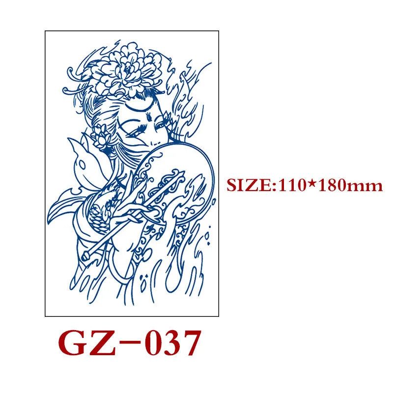 Single sheet of Juice geometric temporary tattoo stickers measuring 110mm by 180mm.
