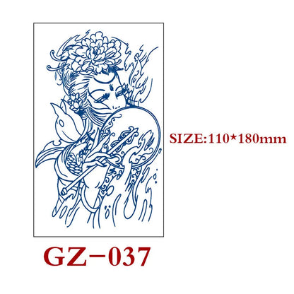Single sheet of Juice geometric temporary tattoo stickers measuring 110mm by 180mm.