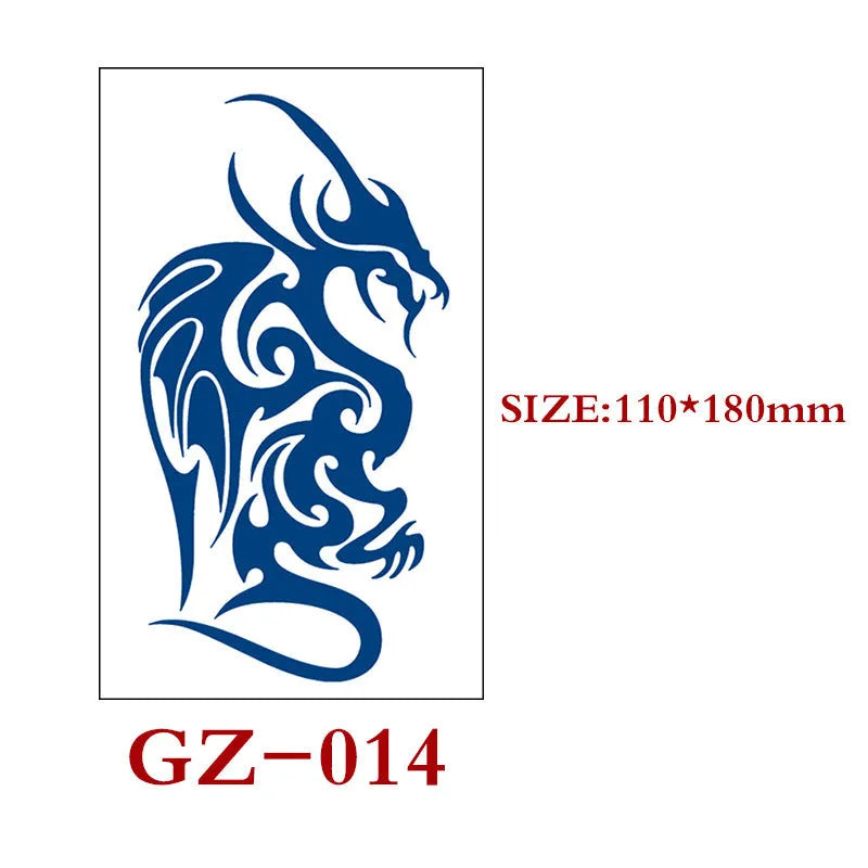 Single sheet of Juice geometric temporary tattoo stickers measuring 110mm by 180mm.