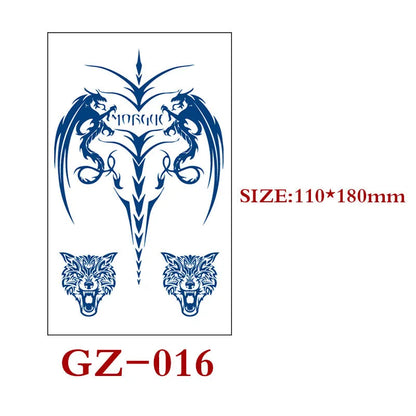 Single sheet of Juice geometric temporary tattoo stickers measuring 110mm by 180mm.