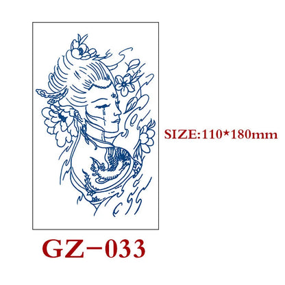 Single sheet of Juice geometric temporary tattoo stickers measuring 110mm by 180mm.