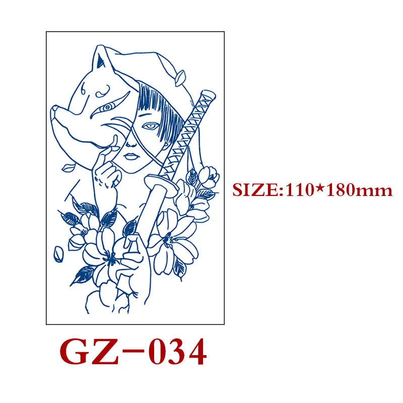 Single sheet of Juice geometric temporary tattoo stickers measuring 110mm by 180mm.