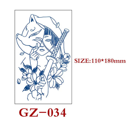 Single sheet of Juice geometric temporary tattoo stickers measuring 110mm by 180mm.