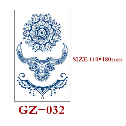 Single sheet of Juice geometric temporary tattoo stickers measuring 110mm by 180mm.