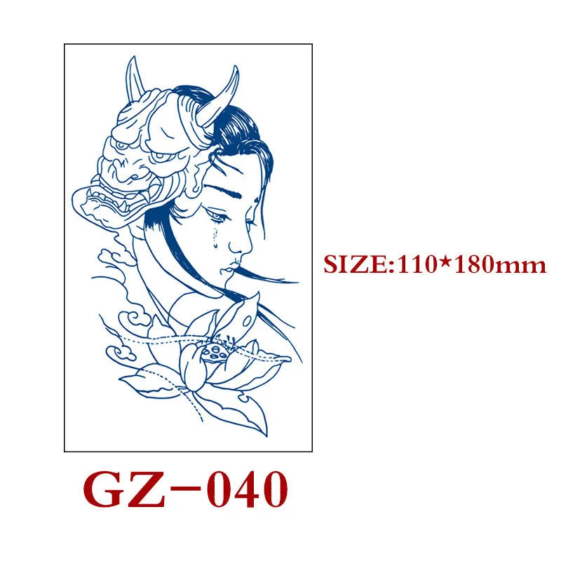 Single sheet of Juice geometric temporary tattoo stickers measuring 110mm by 180mm.