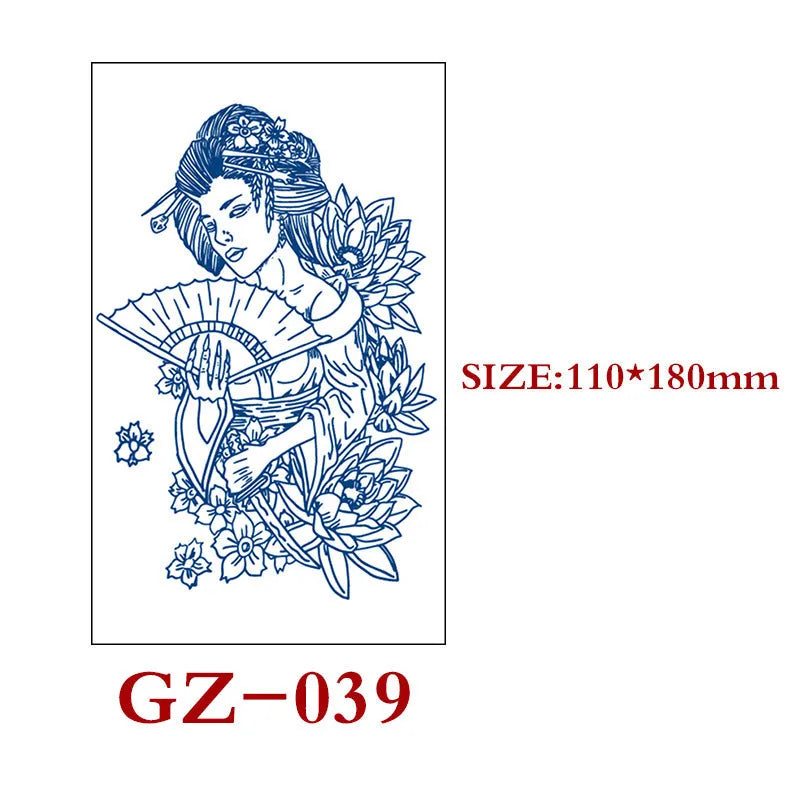 Single sheet of Juice geometric temporary tattoo stickers measuring 110mm by 180mm.