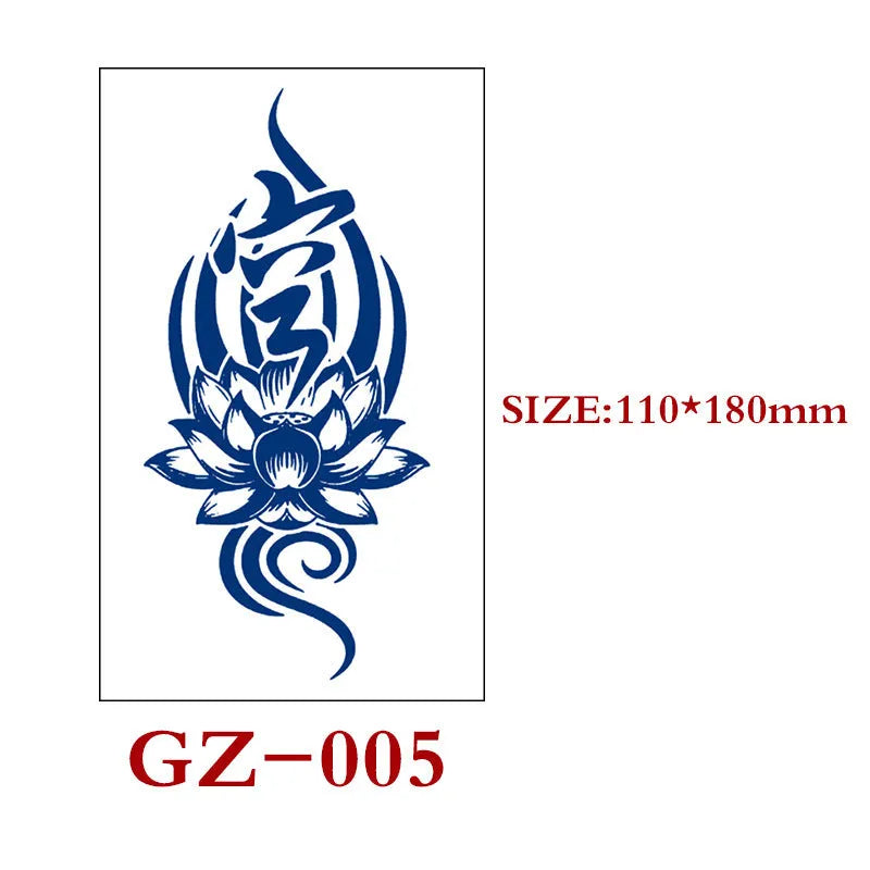 Single sheet of Juice geometric temporary tattoo stickers measuring 110mm by 180mm.